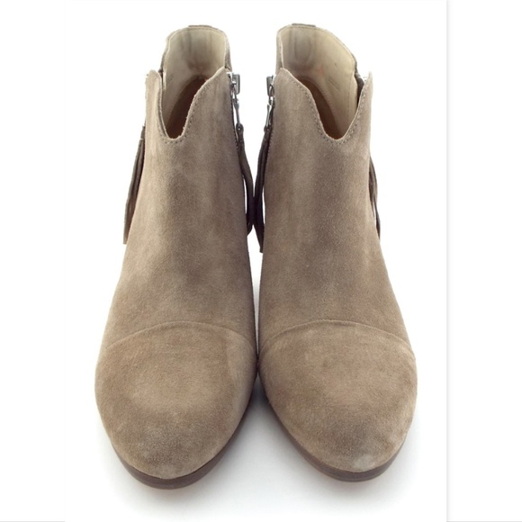 New Rag&Bone Stone Suede Cap Toe Fringe Booties 41 - Picture 4 of 8